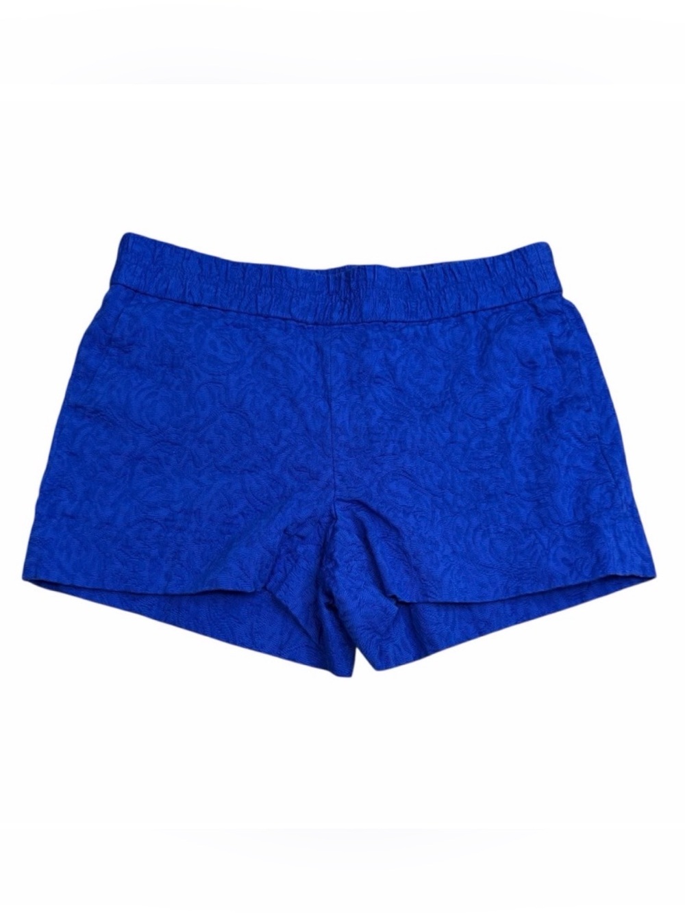J. Crew Women's Floral Jacquard Boardwalk Shorts | Blue | Size 2